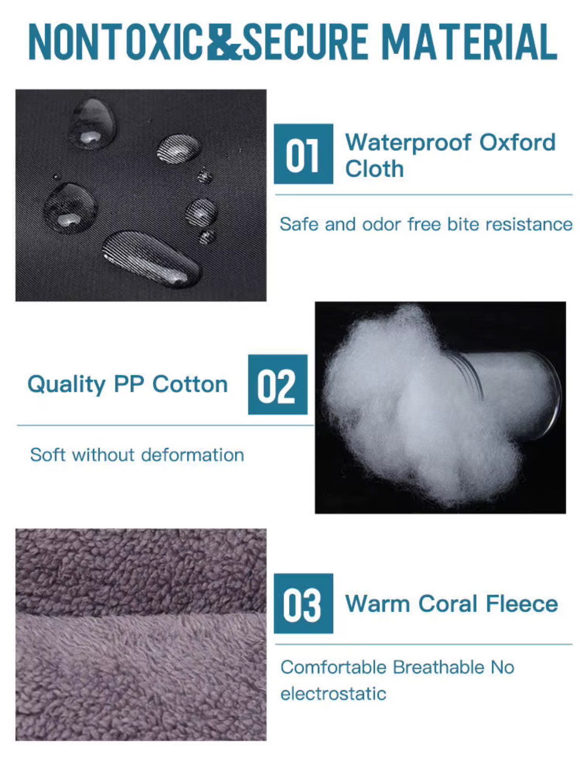 Rectangular Dog Bed with Waterproof Bottom & Easy Clean - Image 5