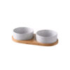 Ceramic & Easy to Clean, Tip Resistant Pet Bowl Set